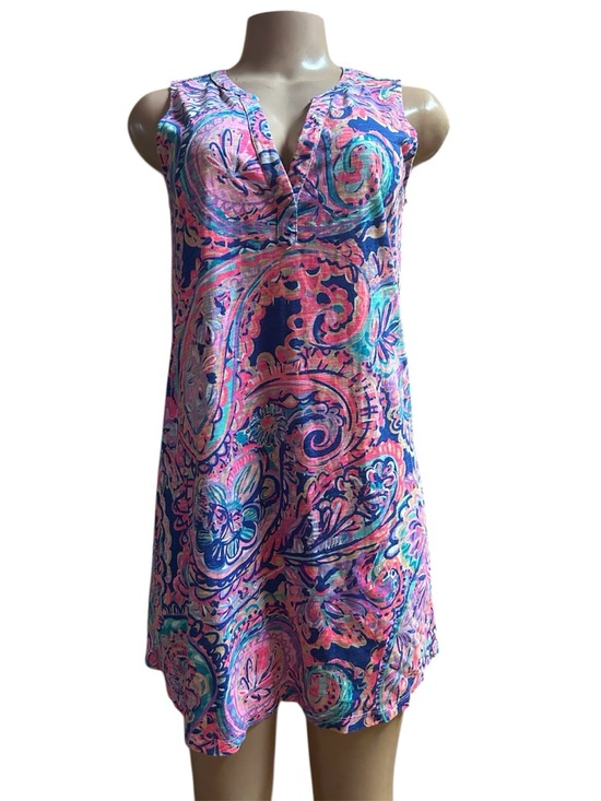 Lilly Pulitzer Dresses & Skirts - Lilly Pulitzer Multicolor Paisley Shift Dress — Pink, Navy & Turquoise